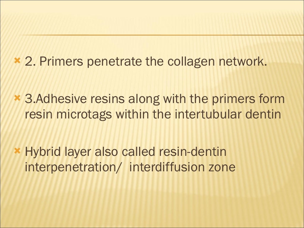 DENTIN BONDING AGENTS