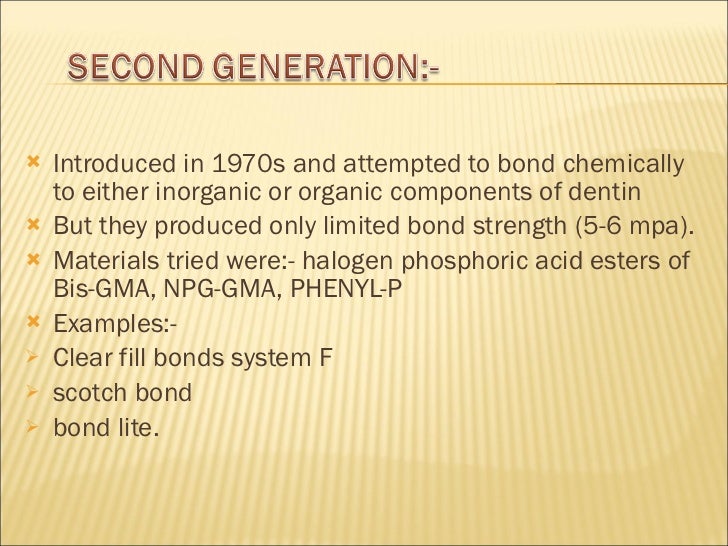 DENTIN BONDING AGENTS