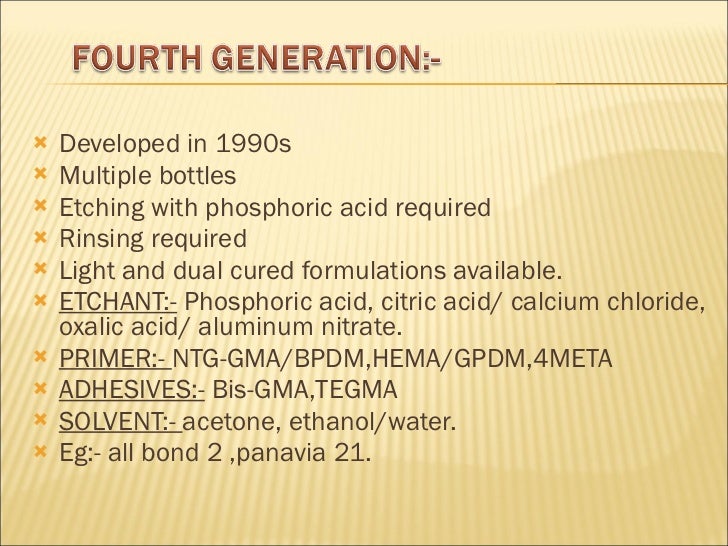 DENTIN BONDING AGENTS