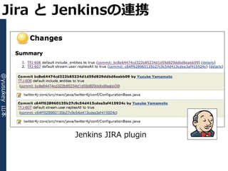 Jira と Jenkinsの連携
@yusukey 山本




              Jenkins JIRA plugin
 
