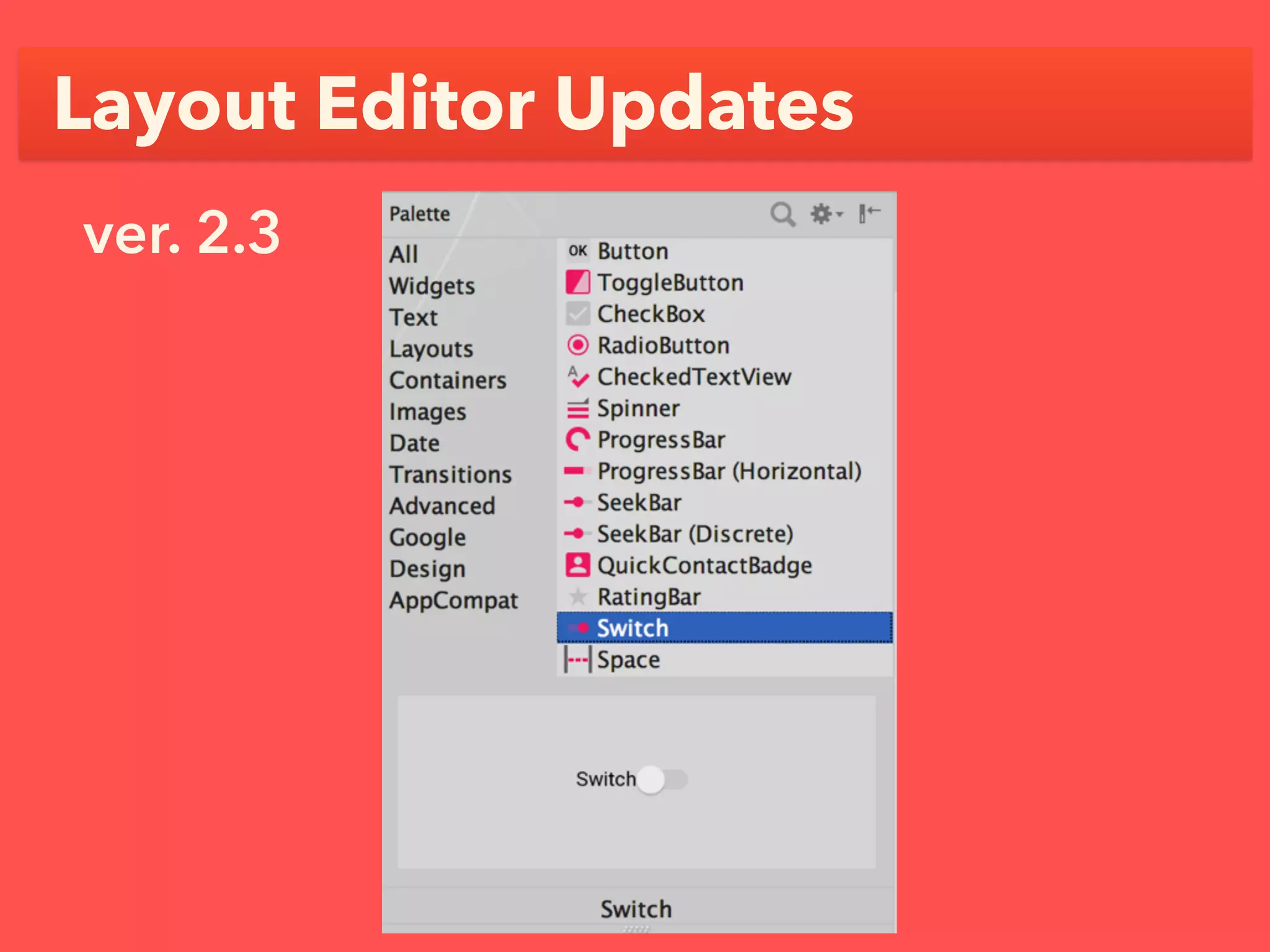 Layout Editor Updates
ver. 2.3
 