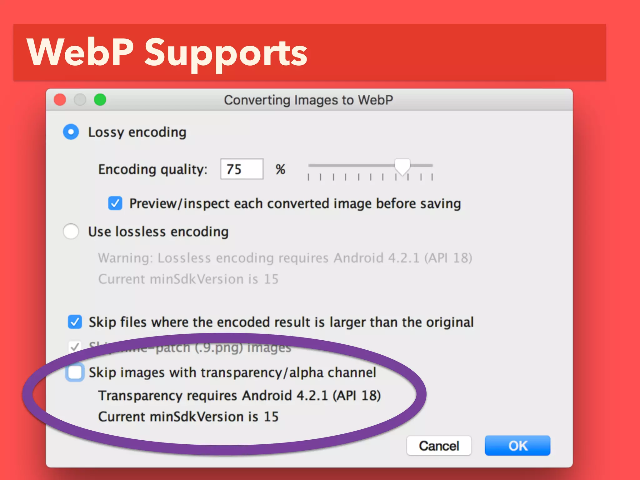 WebP Supports
 