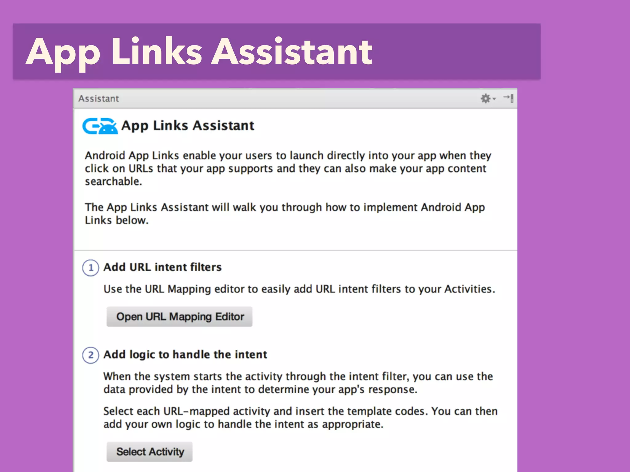 App Links Assistant
 