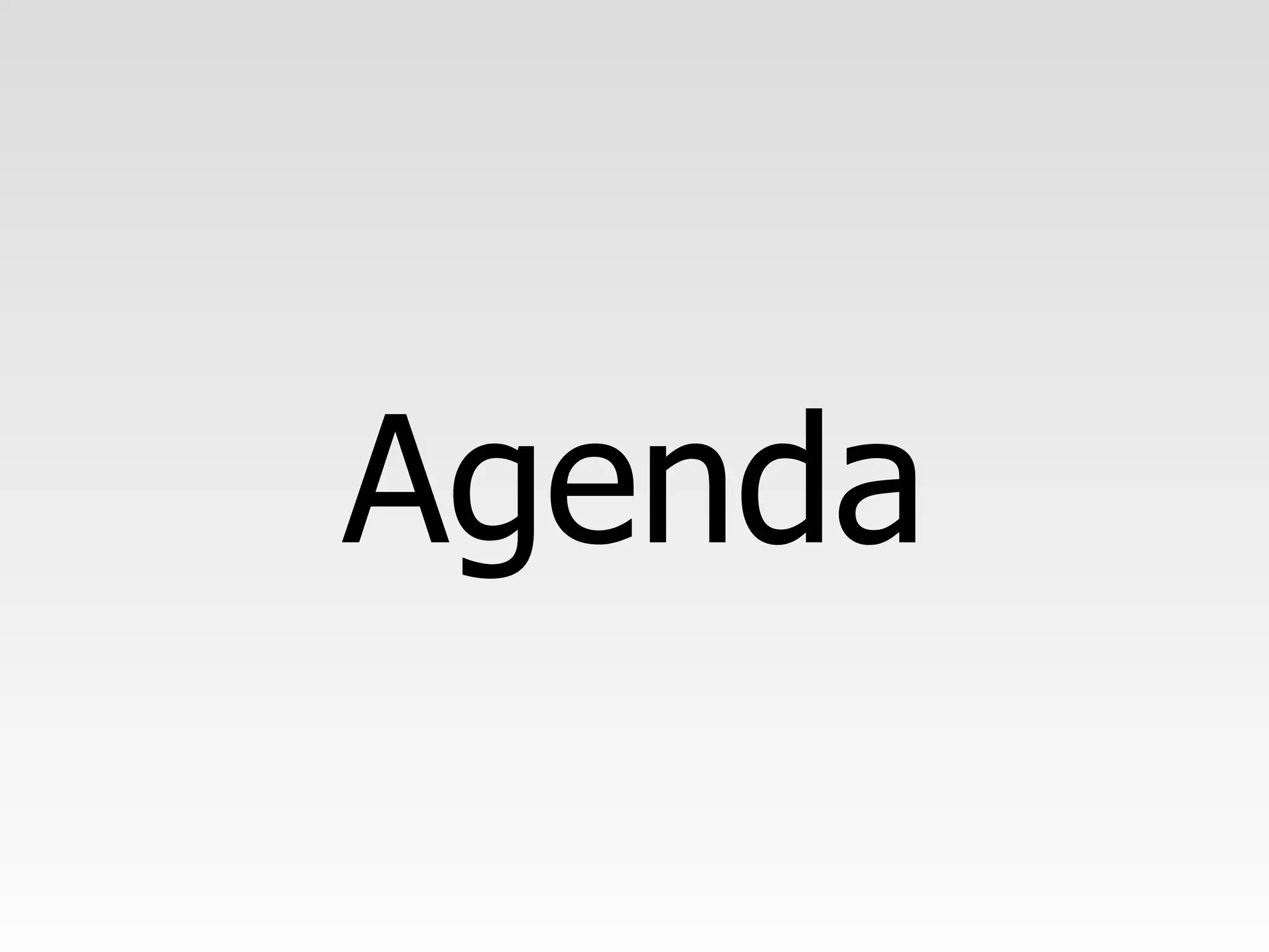 Agenda 
