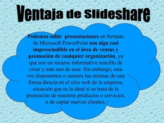 Primero hemos elaborado la Presentación en PowerPoint, a continuación las hemos alojado en Slideshare y por último hemos vinculado dicha presentación a la página correspondiente.