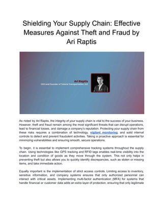 Shielding Your Supply Chain_ Effective Measures Against Theft and Fraud ...