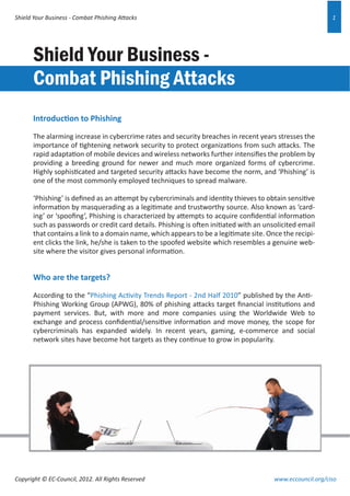 Shield Your Business Combat Phishing Attacks | PDF
