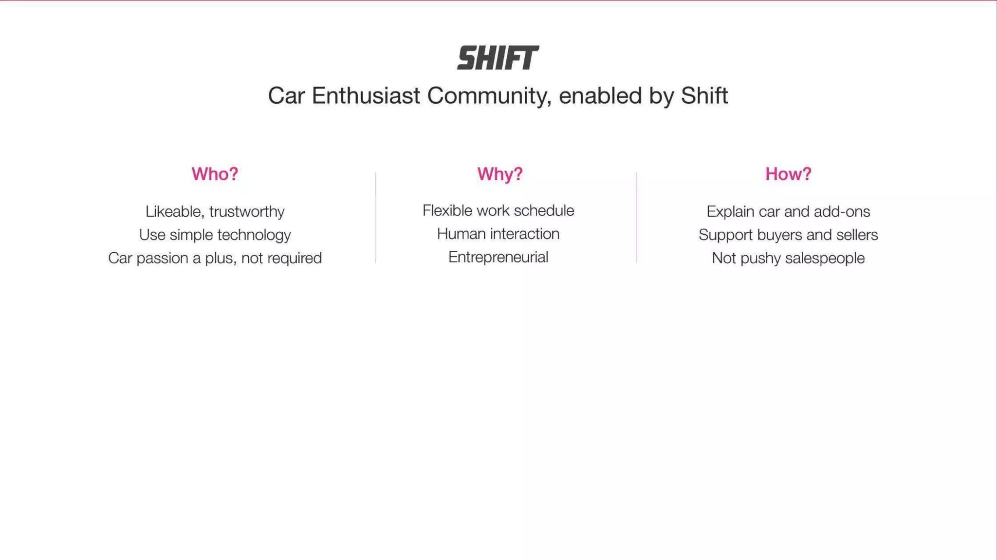Shift