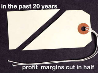 profit margins cut in half
 
