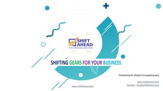 www.shiftahead.tech
1
Partnering for Global Competitiveness
www.shiftahead.tech
Contact : info@shiftahead.tech
 