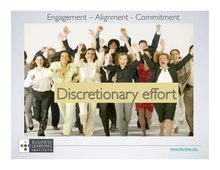 www.blionline.org
Engagement – Alignment - Commitment
 