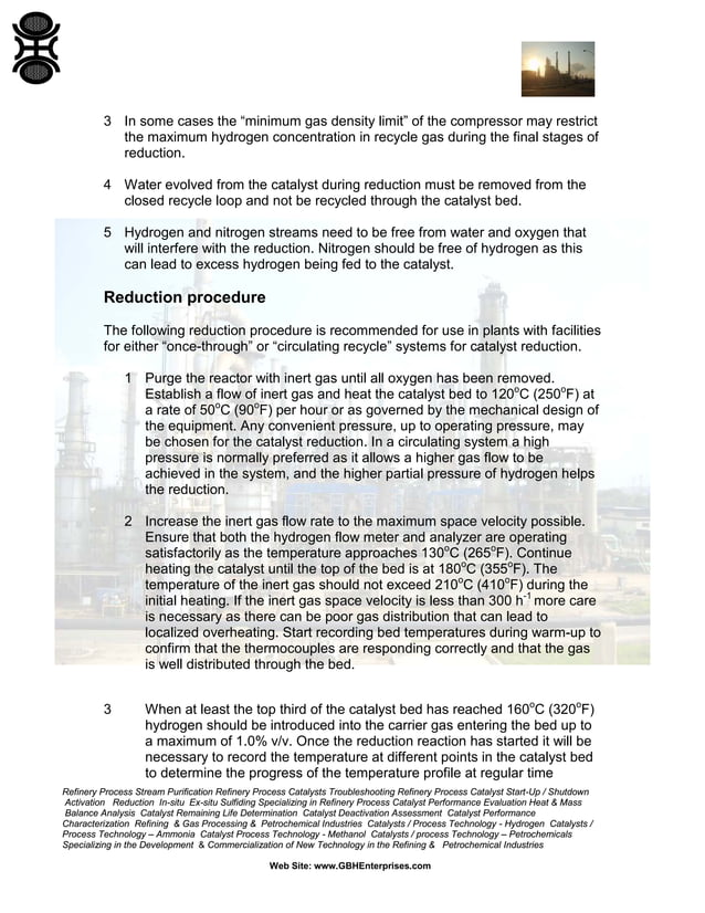 Shift Conversion Catalysts Operating Manual