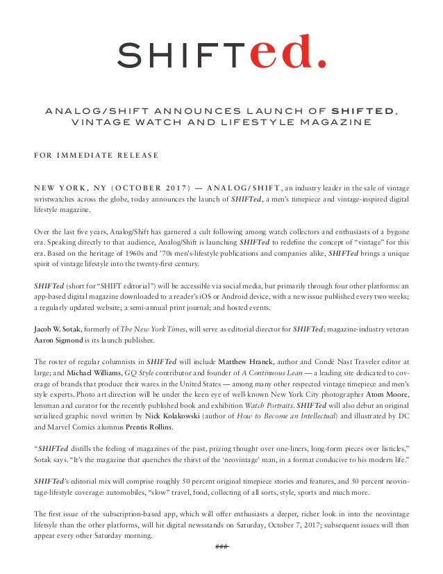 analog shift announces launch of shifted shift coverage form