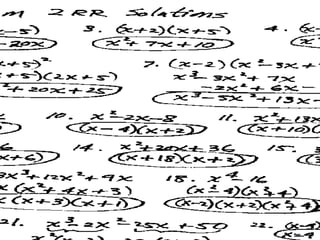 How about quadratic equations? 