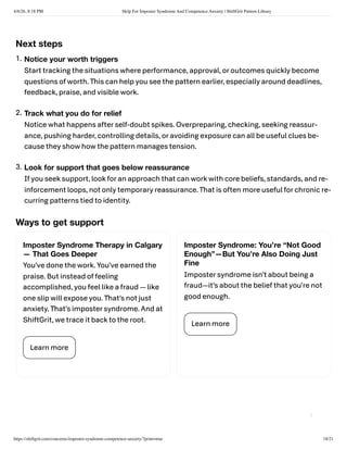 Understanding and Overcoming Imposter Syndrome & Competence Anxiety | PDF