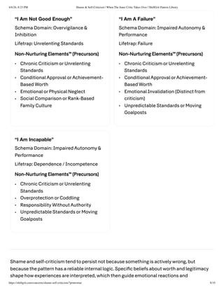 Unrelenting Standards.pdf Understanding Shame and Self-Criticism: Overcoming the Inner Critic | PDF