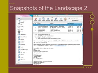 Snapshots of the Landscape 2 