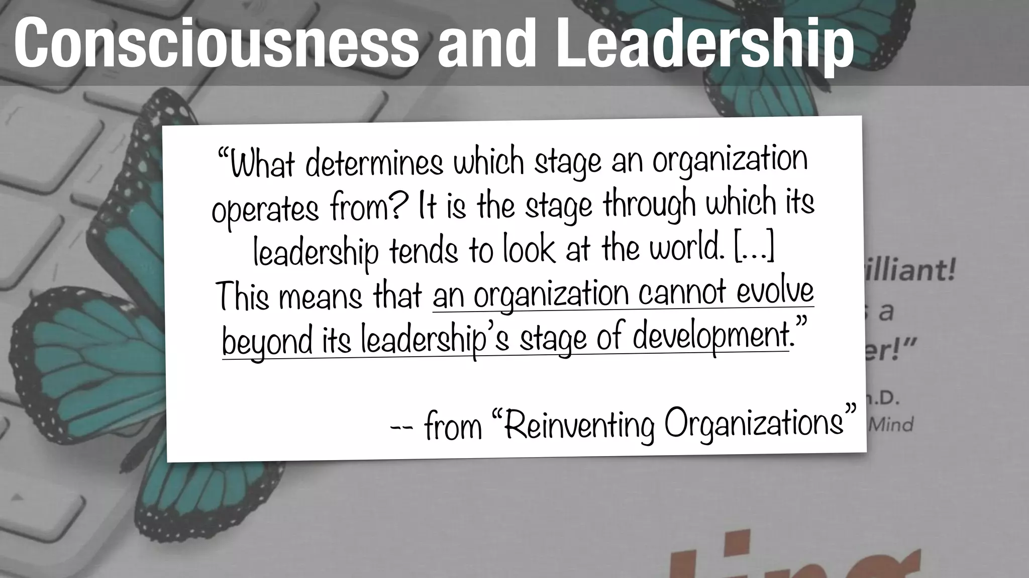 You Can Quote Me On This
“Adopting Agile without the
corresponding shift in
consciousness is mostly
pointless.”
-- @andreaprovaglio
 