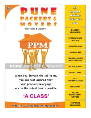 Shifting services provided by punepackermover