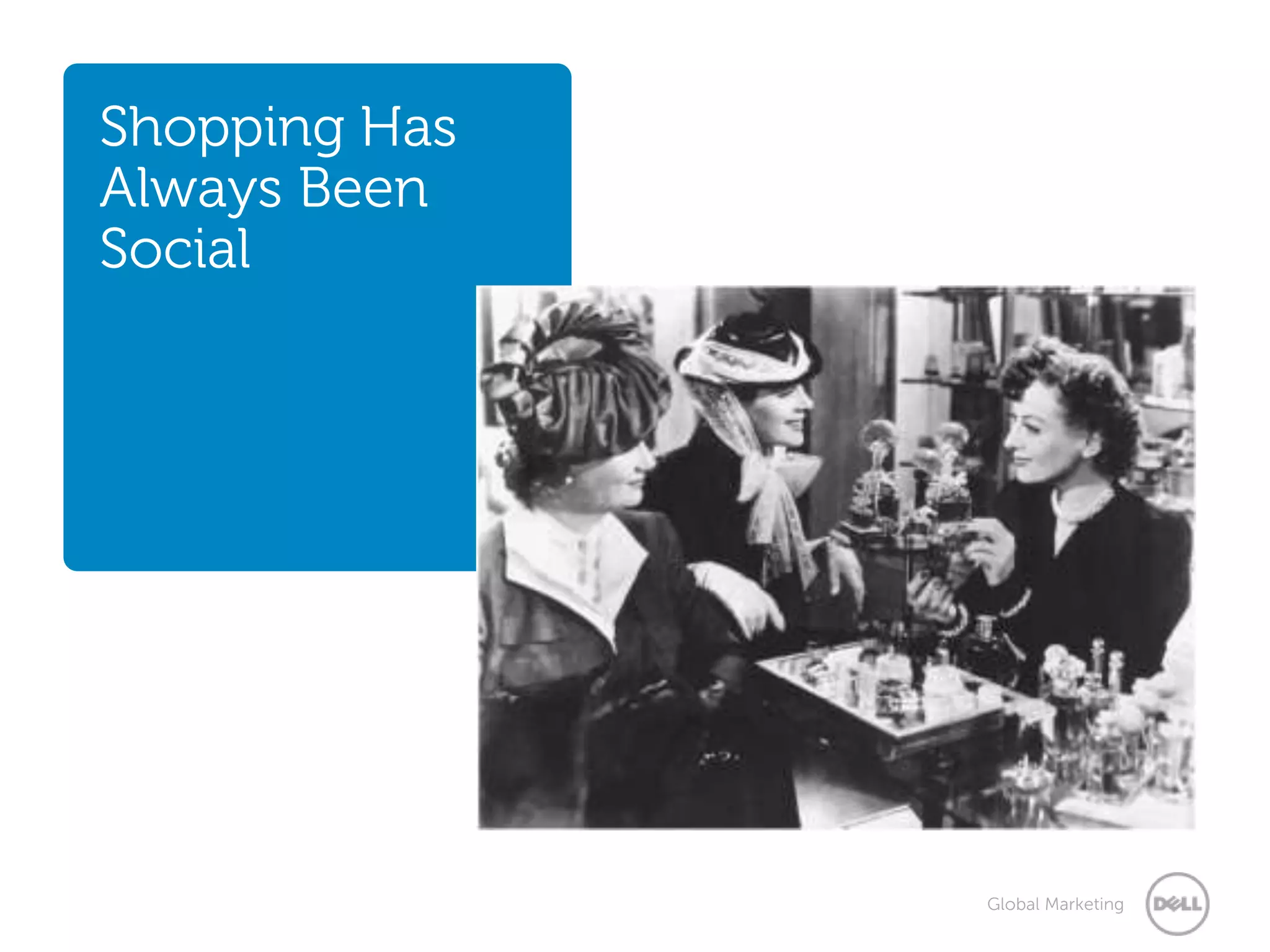 Shopping Has
Always Been
Social




               Global Marketing
 