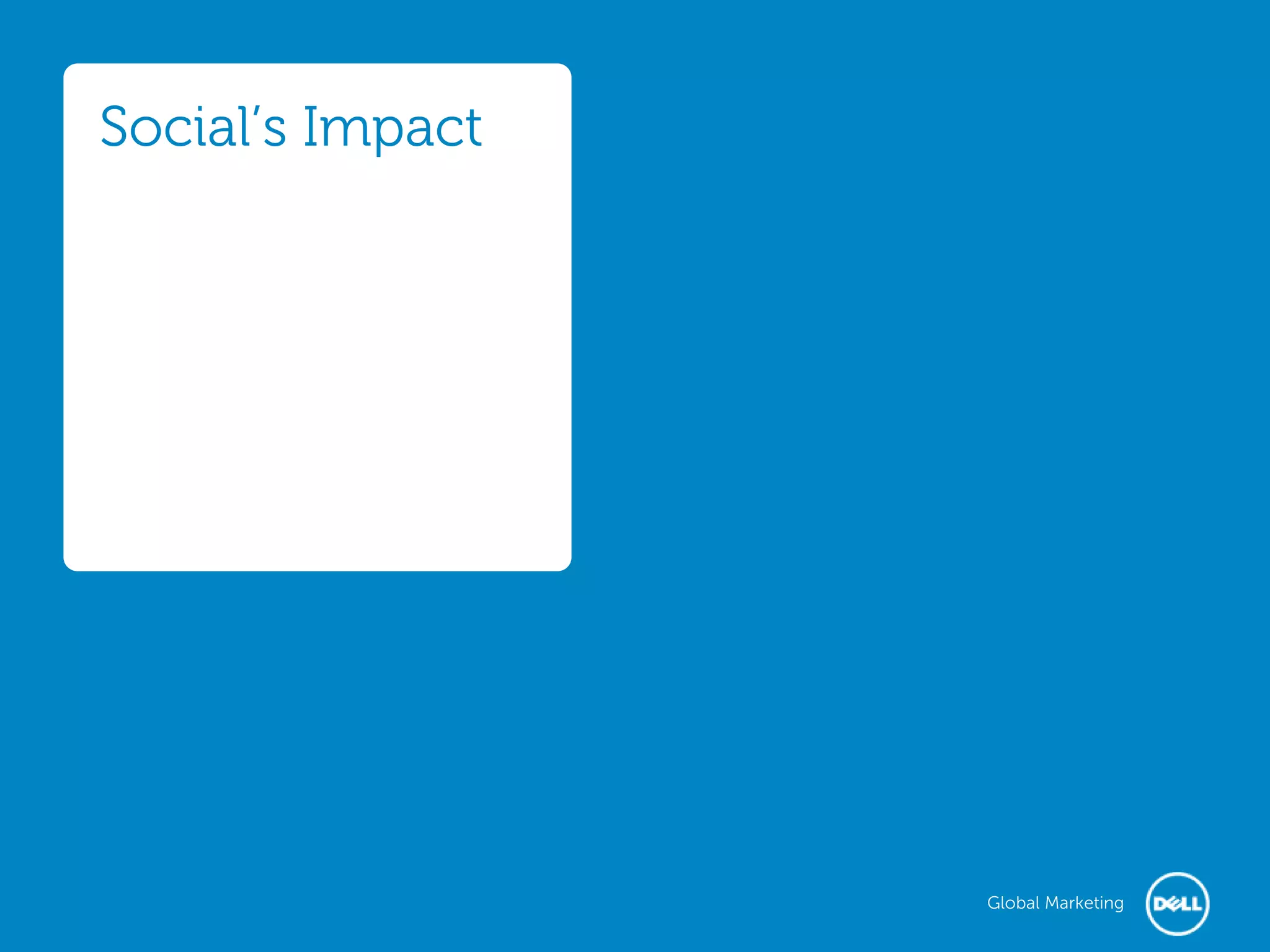 Social’s Impact




                  Global Marketing
 