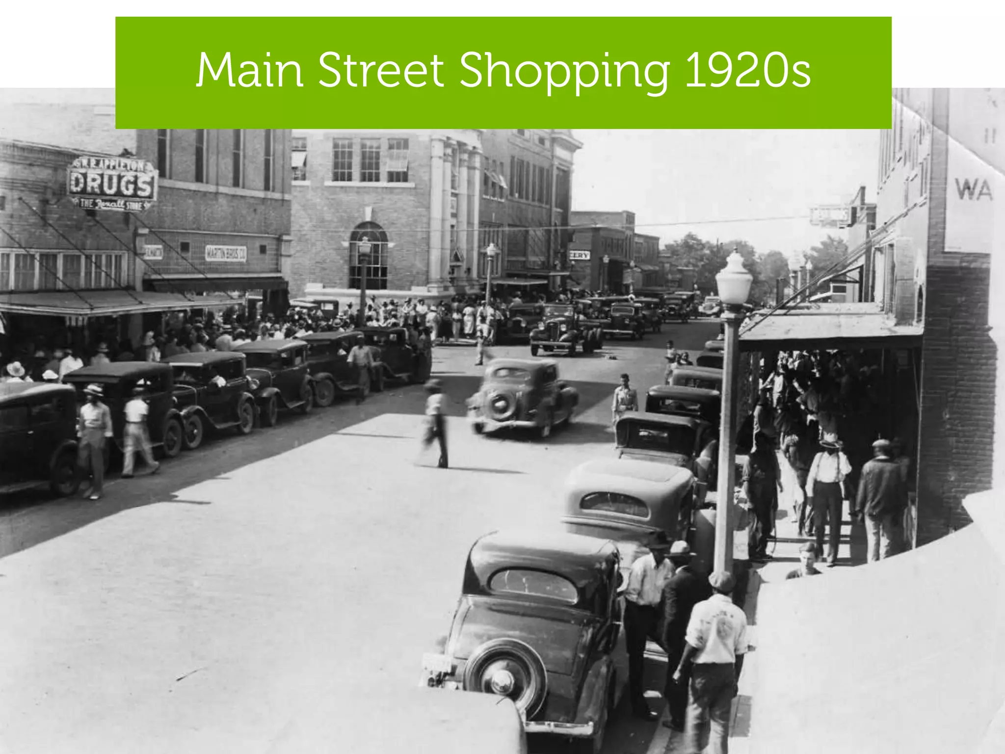Main Street Shopping 1920s




                        Global Marketing
 