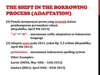 Shift in word formation process of indonesian words | PDF