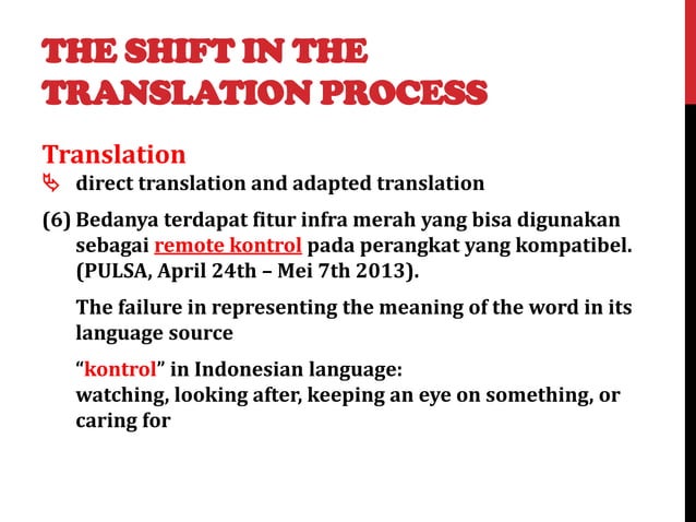 Shift in word formation process of indonesian words | PPT