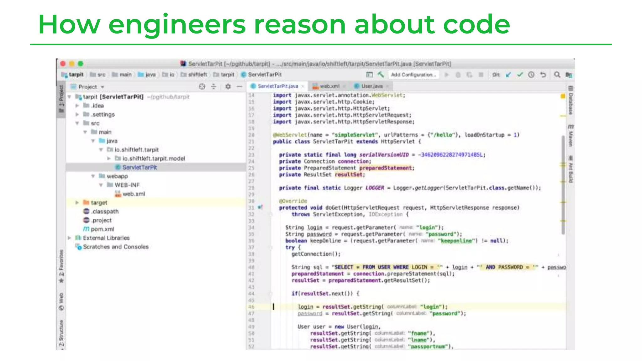 How engineers reason about code
 
