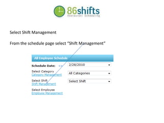 Shift Management | PPTX