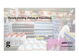 People	
  stocking	
  shelves	
  at	
  Poundland	
  

 