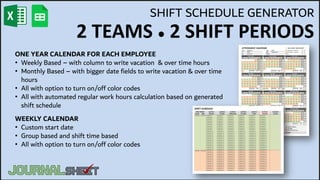 Shift Schedule Generator 2 Teams 2 Shift Periods | PPT