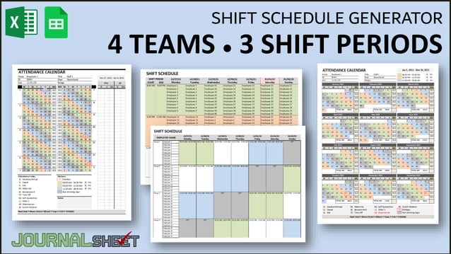 Shift Schedule Generator 4 Teams 3 Shift Periods | PDF | Technology ...