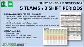 Shift Schedule Generator 5 Teams 3 Shift Periods | PDF