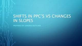 SHIFTS IN PPC’S VS CHANGES
IN SLOPES
PREPARED BY SANDREA BUTCHER
 