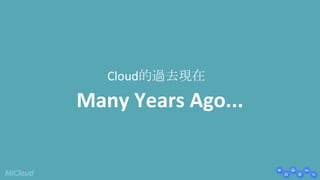 Cloudⓗ㐣ཤ⌧ᅾ 
Many Years Ago... 
 