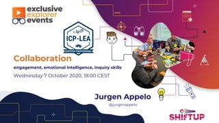 Jurgen Appelo
@jurgenappelo
Collaboration
engagement, emotional intelligence, inquiry skills
Wednesday 7 October 2020, 18:00 CEST
 