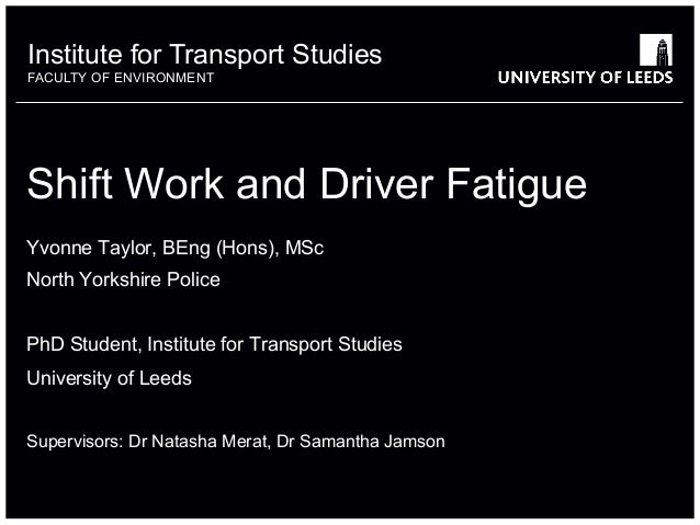 shift work and driver fatigue