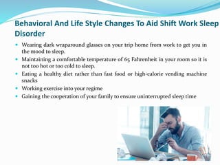 Shift work sleep disorder | PPTX