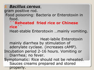 6. Enterotoxigenic (ETEC) E. coli
contaminated water or cells.
Traveler's Diarrhea; watery, self limited
diarrhea, vomitin...