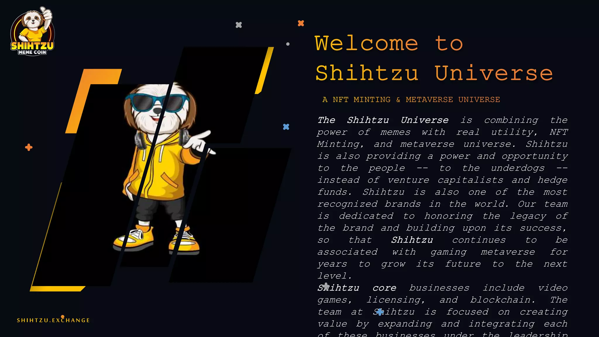 Shihtzu Exchange, NFT Minting & Metaverse Platform | PPTX