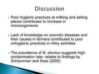The use of polymerase chain reaction (PCR) to confirm presence of selected pathogenic bacteria along milk value chain in Tanga region
