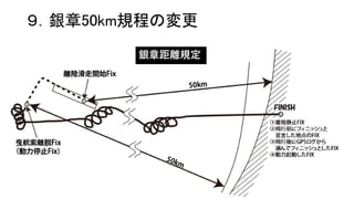 ９．銀章50km規程の変更
銀章距離規定
 