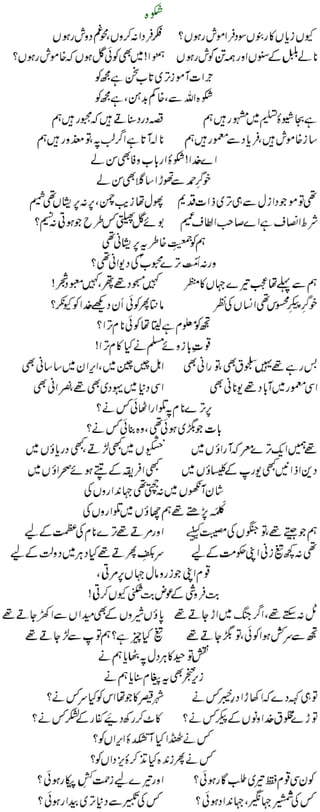 Shikwa by Allama Muhammad Iqbal