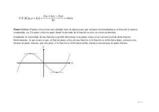 Aplicación de la Derivada