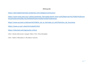 Aplicación de la Derivada