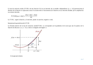Aplicación de la Derivada