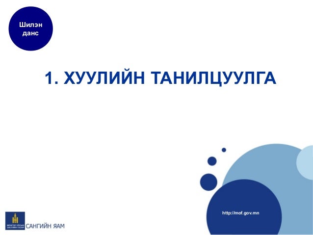 Шилэн дансны тухай хууль, журмын танилцуулга