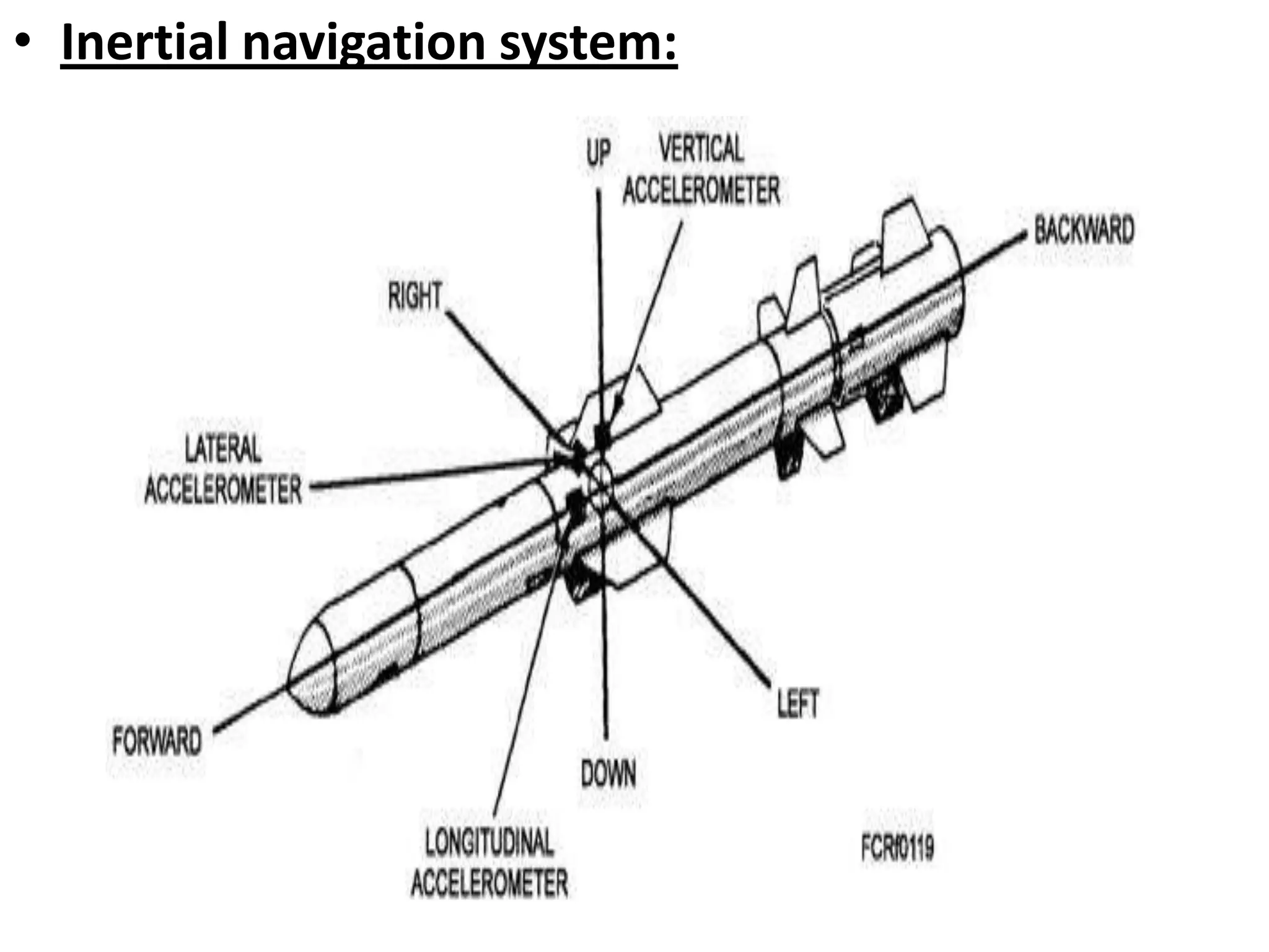 • Inertial navigation system:
 
