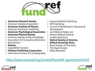 FundRef Update - Charleston Conference 2013